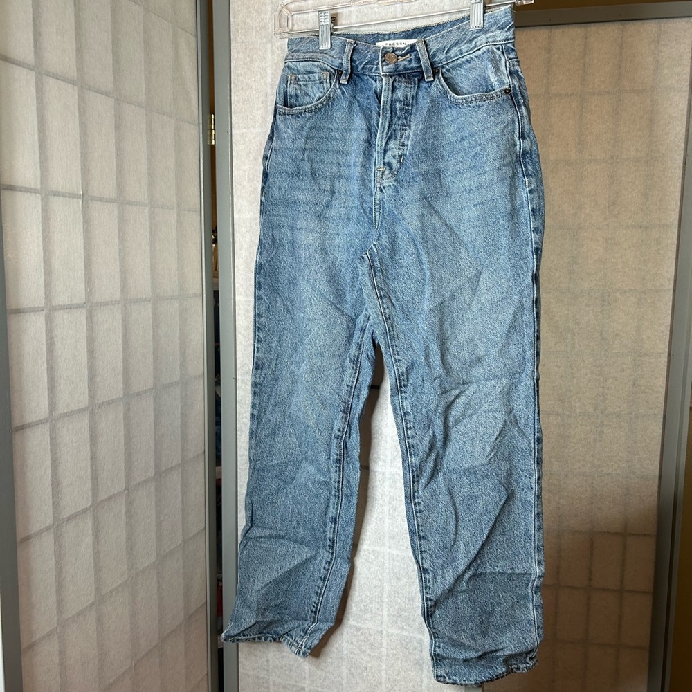 PAC Sun high rise, button fly, straight jeans